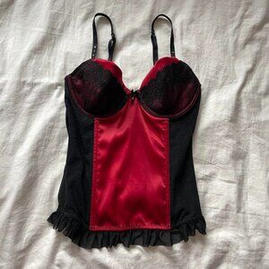 Black & Red Corset Top